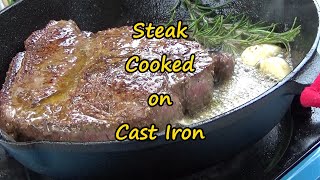 STEAK  Best STEAK Ive ever eaten  Cast Iron Skillet  BUTTER basted  Super succulent [upl. by Ellan]