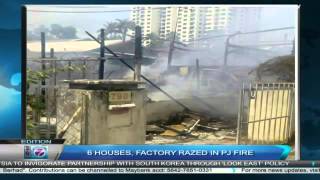 6 houses Factory Razed In Petaling Jaya Fire at Kampung Cempaka [upl. by Riamu]