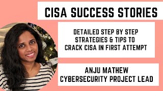 CISA SUCCESS STORIES  ANJU MATHEW CYBERSECURITY PROJECT LEAD cisa2024 cisa cisatraining [upl. by Eitsirhc402]