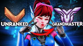 EDUCATIONAL DVA Unranked to GM 91 WINRATE  DVA ONLY GAMEPLAY The movie  Overwatch 2 [upl. by Addie509]