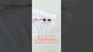 Natural rubies trillion cut w beautiful purplish red color Only heat treated amp eye clean [upl. by Truc955]