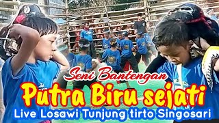 Seni bantengan putra biru sajati live losawi Tunjung tirto bantengan jaranan [upl. by Ribal]