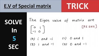 2 Tricks to find Eigen value of 2x2 matrix [upl. by Hawker416]