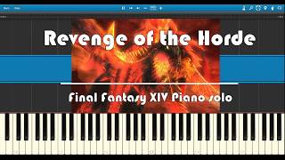 Revenge of the Horde Final Fantasy XIV Piano Tutorial Synthesia  Sheet Music [upl. by Enilegnave]