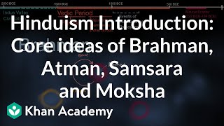 Hinduism Introduction Core ideas of Brahman Atman Samsara and Moksha  History  Khan Academy [upl. by Yard826]