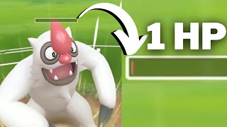 Low Health1 HP VIGOROTH Destroys Normal Type Pokemon in Pokemon Go [upl. by Roderica]