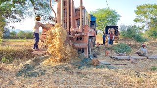 Borewell Drilling  5 Hp Motor 300 Feet Deep boring With Coconut water checking Method  Borewells [upl. by Kipp]