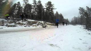 Marius Aasen big crash Sigdalsrally 2014 [upl. by Anivek23]