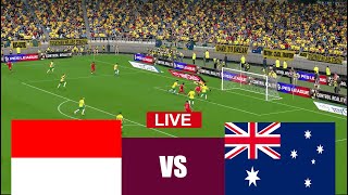 Indonesia vs Australia LANGSUNG  live streaming  video game simulation [upl. by Ffirahs747]