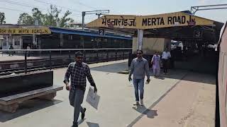 Barmer Rishikesh Express enter in merta Road Junction 🔥🔥 [upl. by Ynatterb767]