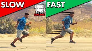 How to RUN FASTER in GTA OnlineStory Mode [upl. by Shaer260]