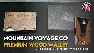 Mountain Voyage Co  Minimalist Wallet for Men  Slim RFID Wallet I Natural Walnut Wood  Unboxing [upl. by Affrica654]