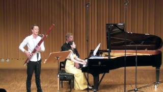 Camille SaintSaëns Bassoon Sonata op 168 Sebastian Stevensson Asuka Nakamura [upl. by Bogey]