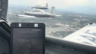 T6A Texan II 4 Ship Overhead Break Arrival [upl. by Yrac]