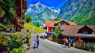 GRINDELWALD Switzerland🇨🇭Most Amazing Swiss Village In Summer  SWISS Valley [upl. by Appleton]