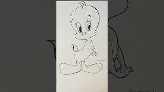 I drew Tweety from looney tunes shorts drawing 90skids [upl. by Odrarej387]