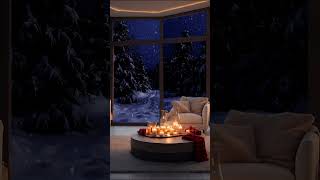 Christmas Music by the FireplaceRelaxing Christmas Ambience with Muffled Christmas Music christmas [upl. by Kenric]