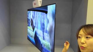 LG 55quot Dual Sided TV at CES 2016 [upl. by Katsuyama8]