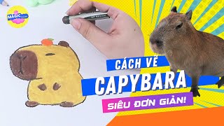 Cách vẽ Capybara siêu đơn giản [upl. by Aicnilav817]