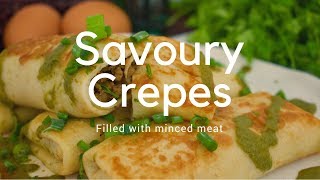 SAVOURY MINCED MEAT CREPES [upl. by Siberson]