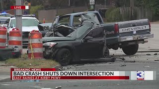 Critical crash shuts down Hickory Hill intersection [upl. by Delores]