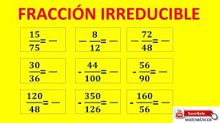 474 FRACCIONES IRREDUCIBLES [upl. by Jena740]