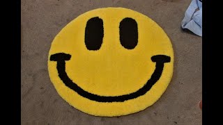 ASMR Rug Tufting a Smiley Face Rug [upl. by Alexia]