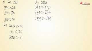 Compararea numerelor naturale de la 0 la 1000  Matematica clasa a IIa [upl. by Twitt]