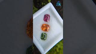 Natural Spessartite Garnet Zircon amp Rhodolite Garnet Faceted Gemstones for Jewelry Design [upl. by Edva]