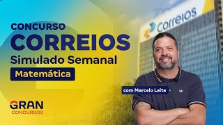 Concurso Correios  Simulado Semanal Matemática [upl. by Arlinda]