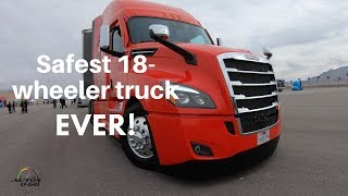 2019 Freightliner Cascadia with Detroit Assurance 50 demonstration at Las Vegas Motor Speedway [upl. by Daggna805]