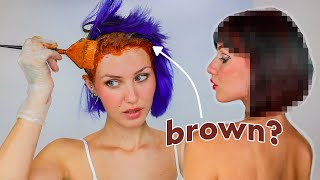 impulsively dyeing my hair dark brown [upl. by Aretina]