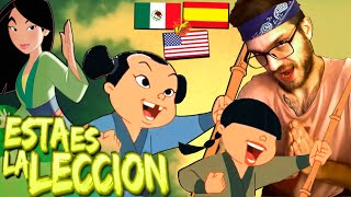 REACCION a MULAN 2 el doblaje de ESTA ES MI LECCIÓN  Inglés vs Castellano vs Latino [upl. by Aisek]