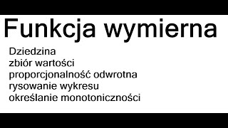 Funkcja wymierna  dziedzina miejsca zerowe wykres asymptoty wszystko co musisz wiedzieć w 23 min [upl. by Letizia]