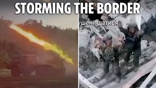 Inside Ukraines dramatic storm of Russias border as explosives and tanks destroy enemies [upl. by Anirrak]