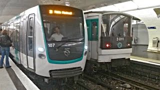 Métro de Paris ligne 9  Matériel MF67 amp MF01 quotStifquot  le parc MF01 bientot au complet [upl. by Lauree]