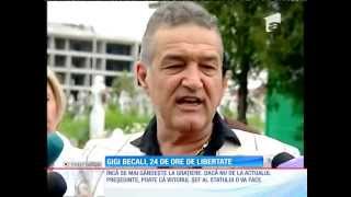 Gigi Becali cu ochii în lacrimi în prima zi de libertate [upl. by Eceinart474]