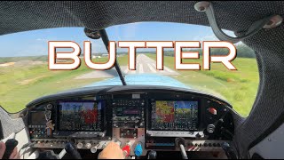 BUTTER Landing My Mooney M20C [upl. by Natsyrk]