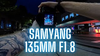 SAMYANG 135 street photography  SONY [upl. by Burg]