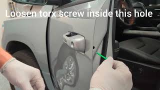 RAM 1500 door handle removal [upl. by Apeed]