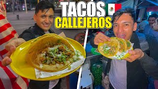 PROBANDO LOS VERDADEROS TACOS MEXICANOS en LA CALLE🌮🇲🇽 [upl. by Notseh130]