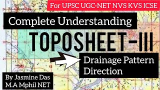 TOPOSHEETIII DRAINAGE PATTERN AND DIRECTION [upl. by Anatak319]