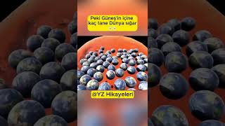 Güneşe Kaç Tane Dünya Sığar 🙀uzay space world sun subscribe keşfet aboneol youtubeshorts [upl. by Cibis]