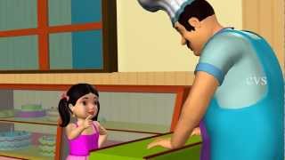 Pat a cake Pat a cake  3D Animation Nursery rhyme with lyrics for children [upl. by Leynad449]