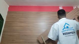 Instalação Painel de parede Laminado [upl. by Svirad]