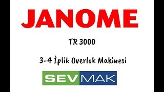 Janome TR 3000 34 İplik Ev Tipi Overlok Makinesi Kullanımı [upl. by Morie212]