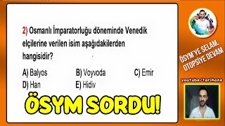 5 Osmanlı Devleti Yükselme Dönemi Soru Çözümü  KPSS Tarih 2024 [upl. by Karlotte]