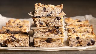 SoftBaked Oatmeal Breakfast Bars low sugar glutenfree vegan  Real Food Healthy Body [upl. by Steffie476]