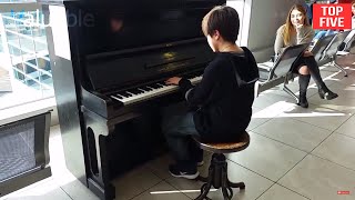 Top 5 Piano Airport Amazing and Beautiful Performances [upl. by Nitnelav249]