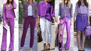 PURPURA O MORADO EL COLOR DE MODA 2022 OUTFITS Y LOOKS EN ESTE BONITO COLOR COLORES DE MODA 2022 [upl. by Anitselec]